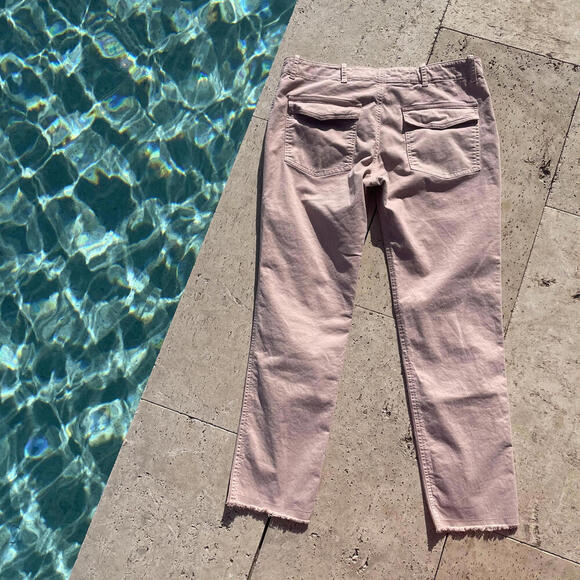 Nili Lotan Pink Raw Hem Pants - Size 4 - Picture 4 of 5
